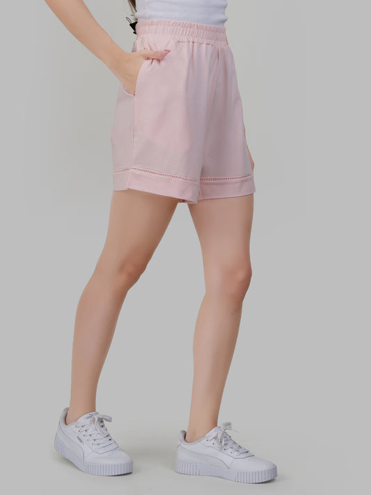 Women's Essesntial Lace Bottom Relaxed Shorts image 3