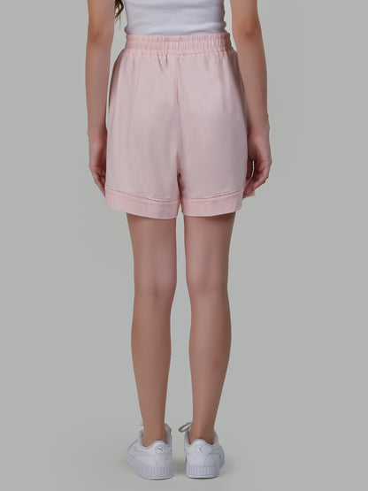 Women's Essesntial Lace Bottom Relaxed Shorts