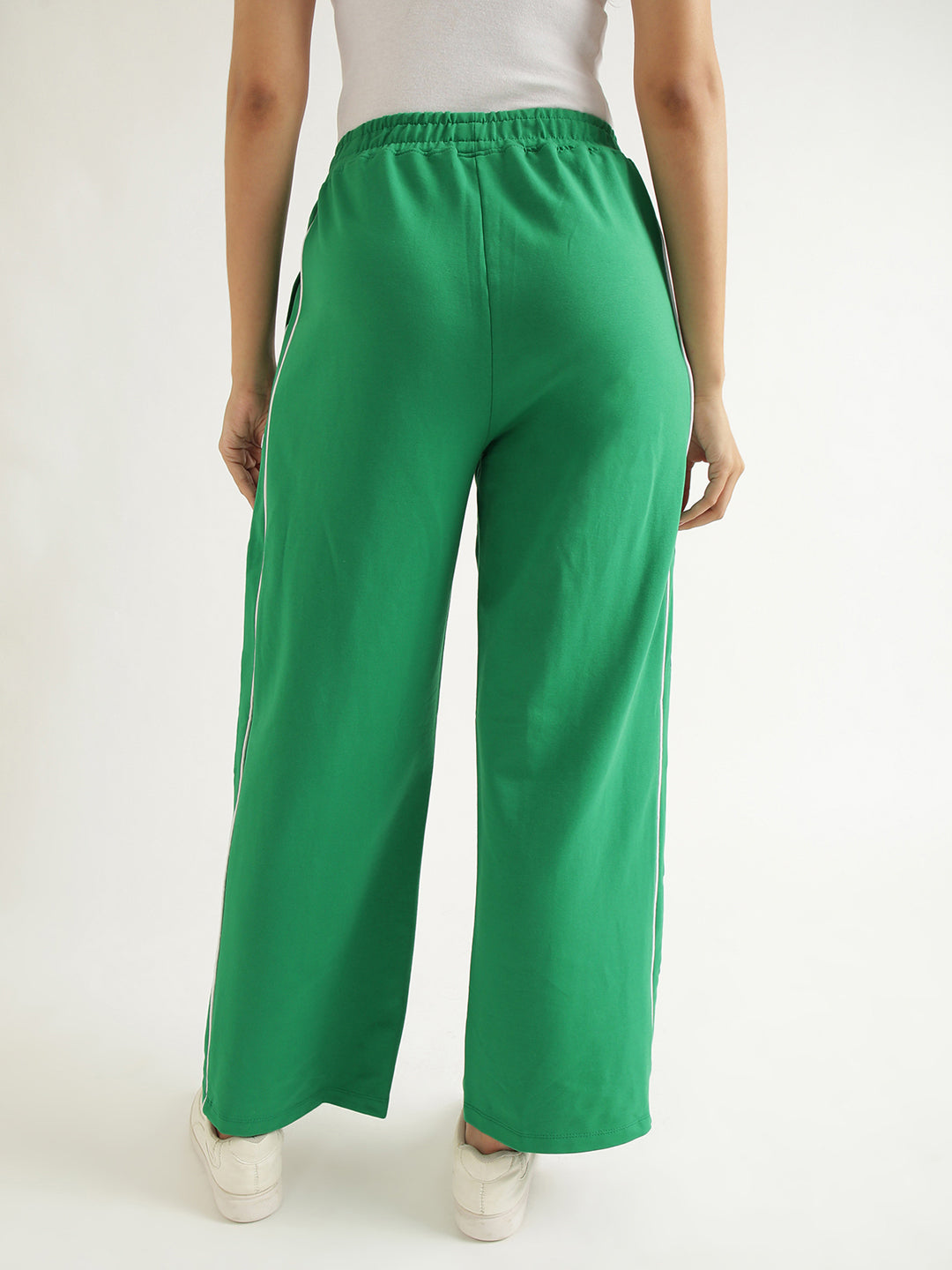 Women's Contrast Snap Wide Leg Pant