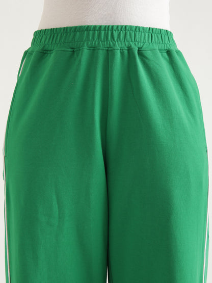 Women's Contrast Snap Wide Leg Pant